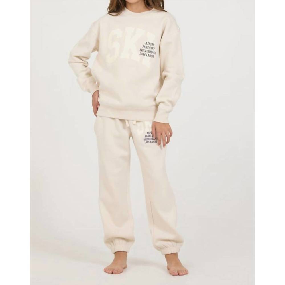 NEW VINTAGE HAVANA kid's ski destination jogger in bone - Picture 5 of 5